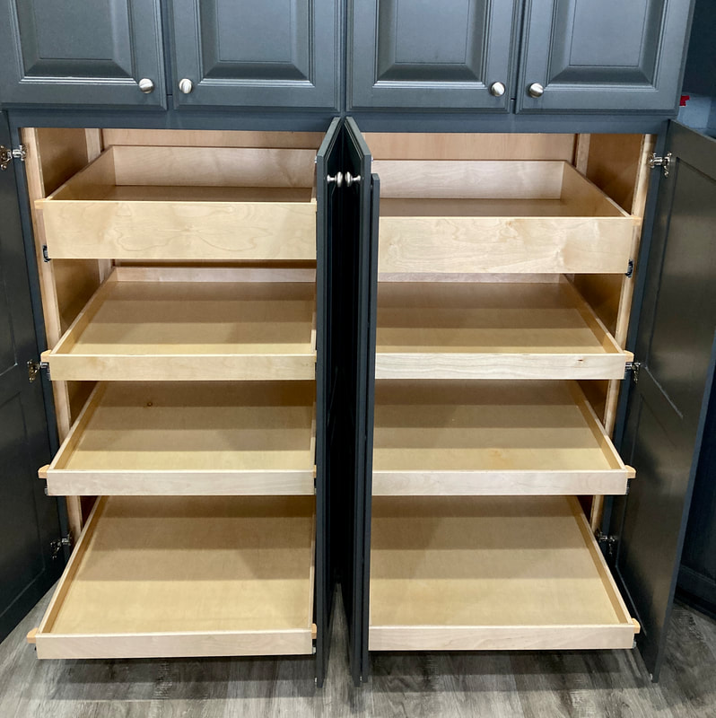 Moore Shelving - Pull Out Cabinet and Pantry Shelves Installation
